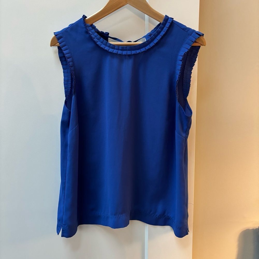 J.Crew Blue Sleeveless blouse woman’s size 8